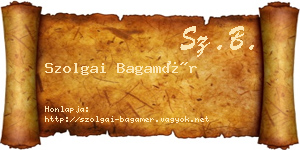 Szolgai Bagamér névjegykártya